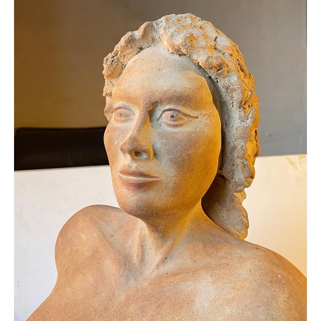 Vintage Italian Terracotta Sculpture of Voluptuous Nude Female Torso, 1950s For Sale - Image 10 of 18