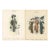 Pair of Antique Chic Parisien Fashion Plates, 1910 For Sale