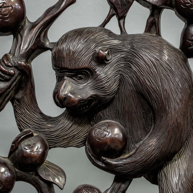 Antique Japanese High Back Red Lacquer Monkey Armchair For Sale - Image 10 of 10