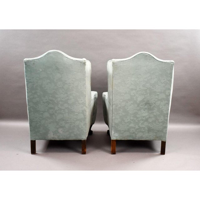 Antique Wing Back Armchairs, 1920, Set of 2 For Sale - Image 6 of 8