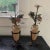 Antique French Tole Flowers in Pottery Urns- Pair For Sale - Image 9 of 9