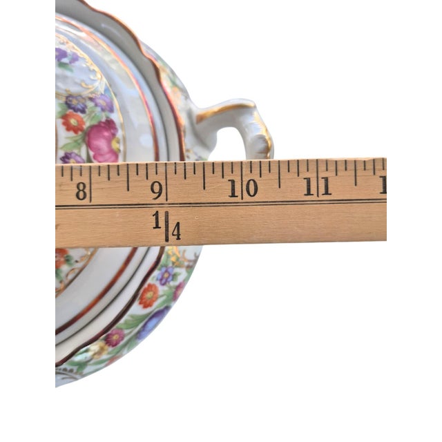 Vintage Schumann Bavaria Fine China Empress Pattern Covered Dish Serving Styling Catchall For Sale - Image 11 of 15