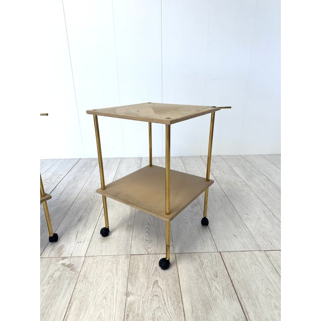 Coffee Tables on Wheels by Luigi Caccia Dominioni for Azucena, 1957, Set of 2 For Sale - Image 12 of 16