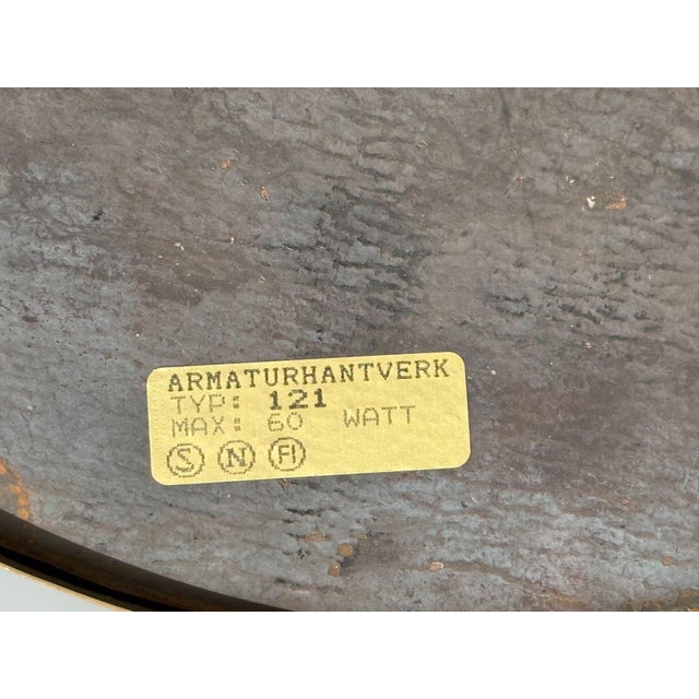 Armaturhantverk Göteborg, Articulating Floor Lamp, Brass, Fabric, Sweden, 1960s For Sale - Image 14 of 14