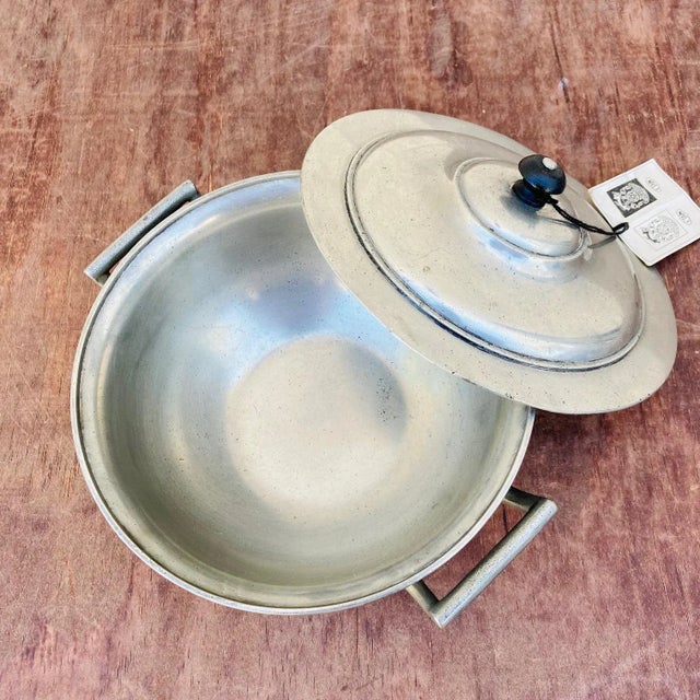 Mid 20th Century Mid Century Pewter French Serving Dish For Sale In Los Angeles - Image 6 of 10