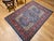 Textile Vintage Persian Tabriz Area Rug, Hand-Knotted Wool, Floral Pattern, Navy & Red, 4x6 For Sale - Image 7 of 15
