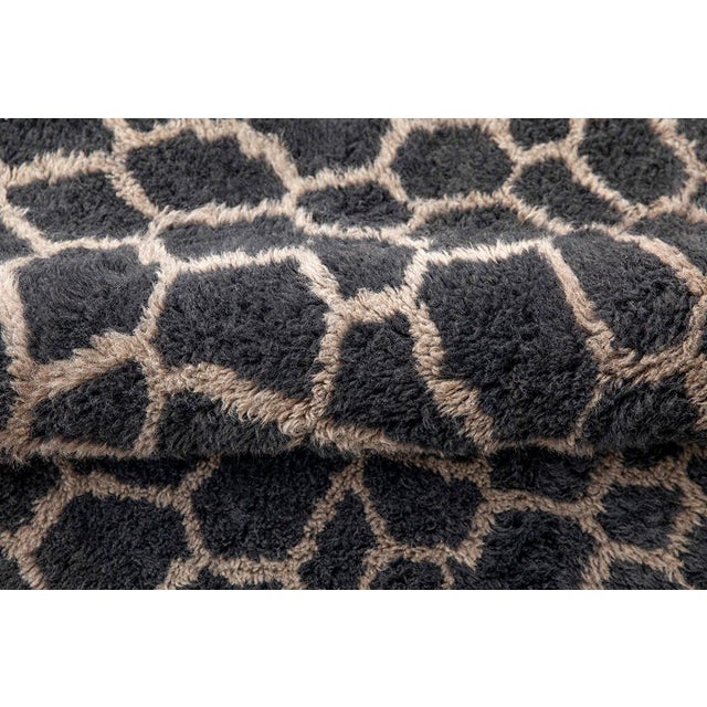 Premium Hand-Knotted Moroccan Wool Rug | 12'5" X 8'10" | One of a Kind For Sale - Image 4 of 8