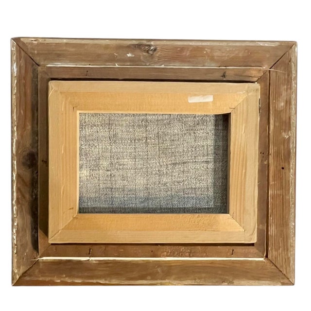 19th Century French Landscape Oil on Canvas Painting in Ornate Carved Gilt Wood Frame For Sale - Image 14 of 17