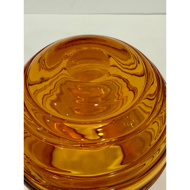 1970s Fulvio Bianconi Venini Honey Bee Hive Ribbed Italian Art Glass Bowl Vase 1970s For Sale - Image 5 of 8