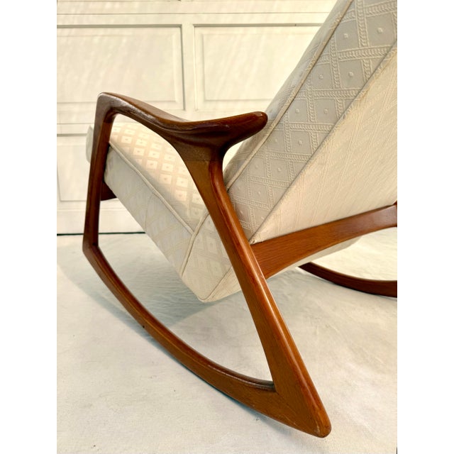 1960s Bröderna Anderssons Danish Modern Teak Rocking Lounge Chair For Sale - Image 10 of 13