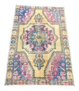 Vintage Turkish Oushak Wool Rug-4’3’x6’10"