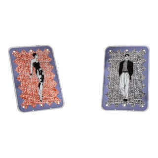 Set of Men, Women Post-Modern SSP Restroom Signs For Sale
