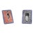 Set of Men, Women Post-Modern SSP Restroom Signs For Sale