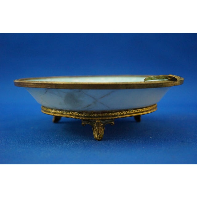 Ceramic Vintage Porcelain and Bronze Ashtray by Le Tallec Paris, 1920s For Sale - Image 7 of 18