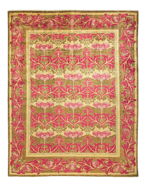Arts & Crafts Collection Hand-Knotted Area Rug - Yellow 8' 0" x 10' 1"