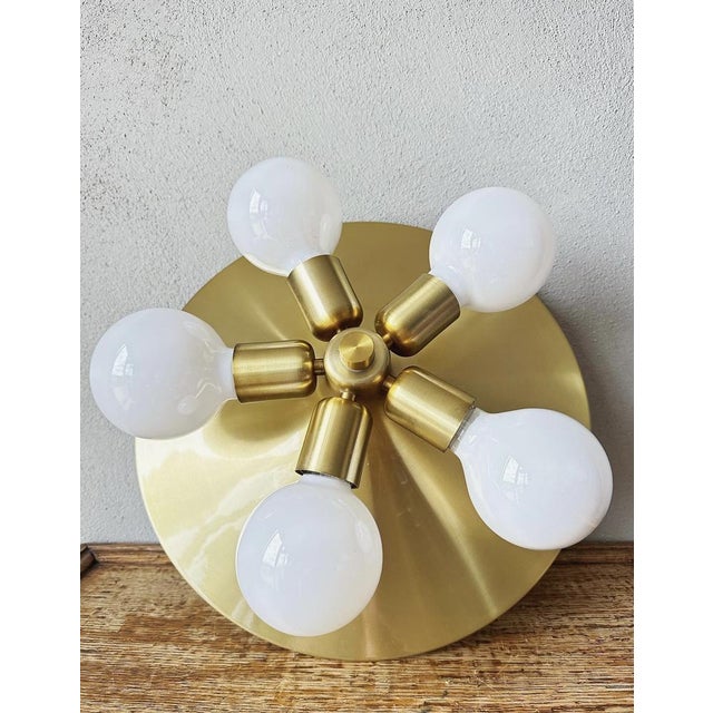 Metal Vintage Sputnik Flush Mount from Hustadt Leuchten For Sale - Image 7 of 14