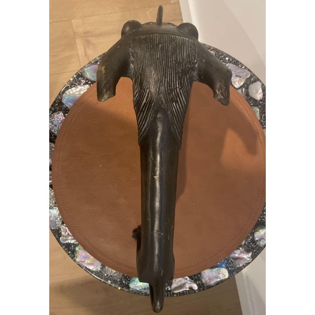 Decorative African Bronze Statue, in the Manner of Benin Fon Dog For Sale - Image 4 of 6
