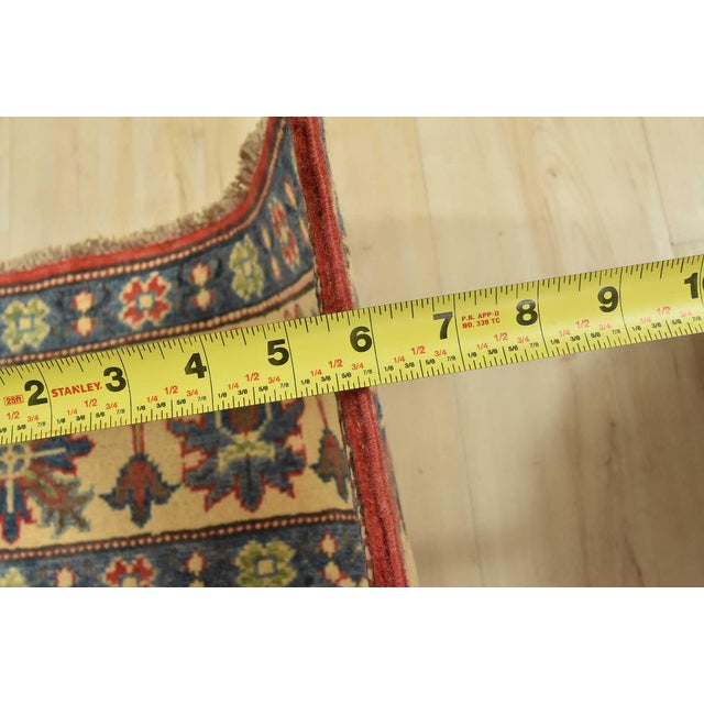 Kazak Runner 5’1” X 16’1” Red Wool Tribal Hand-Knotted Oriental Rug For Sale - Image 12 of 14