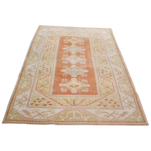 Turkish Vintage Turkish Anatolian Hand Knotted Wool Rug, 5'4''x8'3'' For Sale - Image 3 of 4