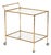 Faux Bamboo Brass and Crystal Serving Bar Cart from Maison Jansen, 1970s For Sale