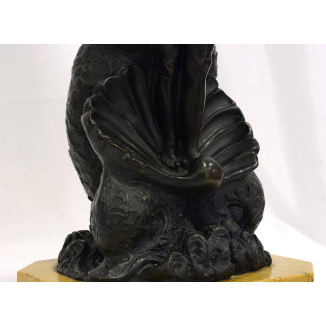 Ferdinando De Luca, Figurative Sculpture, 1921, Bronze with Yellow Marble Base For Sale - Image 4 of 11