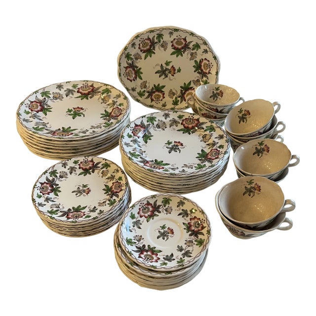 19th Century Circa 1860 English Minton Passion Flower