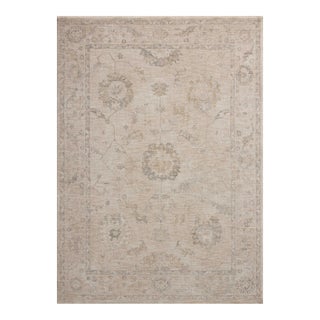 Chris Loves Julia x Loloi Louisa Oatmeal / Slate 9'-6" x 9'-6" Round Area Rug For Sale