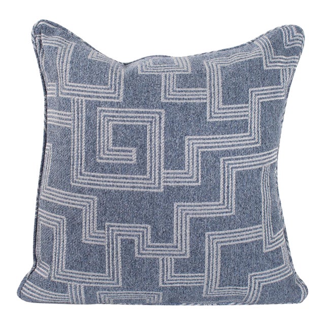 Indoor/Outdoor Pillow 24 x 24 Syros Denim For Sale