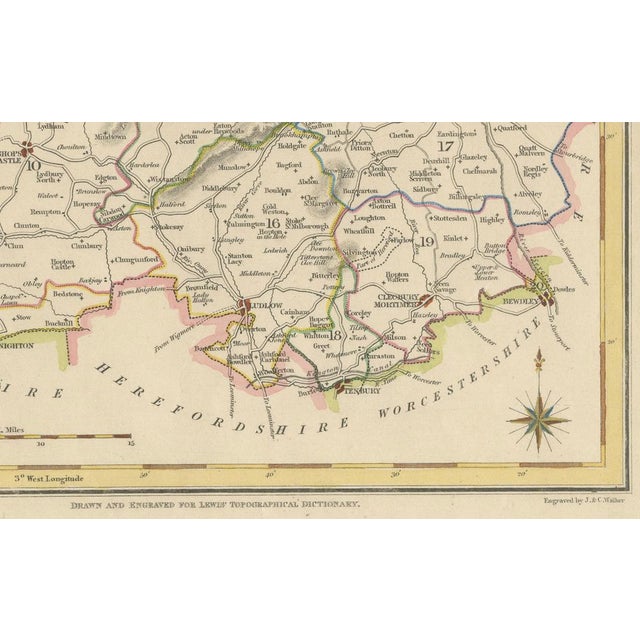 Map of Shropshire, 1844 For Sale - Image 6 of 10