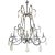 French Rock Crystal Silvered Chandelier For Sale