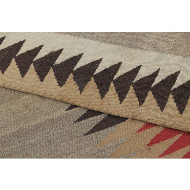 Textile Antique Navajo Blanket Rug in Brown With Geometric Chevron Pattern - Rug & Kilim For Sale - Image 7 of 7
