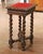 19th Century French Louis XIII Carved Walnut Side Table With Velvet Top For Sale - Image 12 of 15