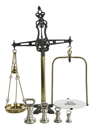Antique Cast Iron and Brass Scale from S. Banfield