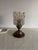 Metal Amber Pressed Glass Table Lamp with Wooden Base, 1970s For Sale - Image 7 of 13