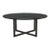 1970s Low 60” Round Glass Top Dining Table For Sale