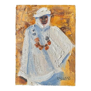 Bob Ragland Signed Oil on Board Portrait From the “Sudan Series,” 2006 For Sale
