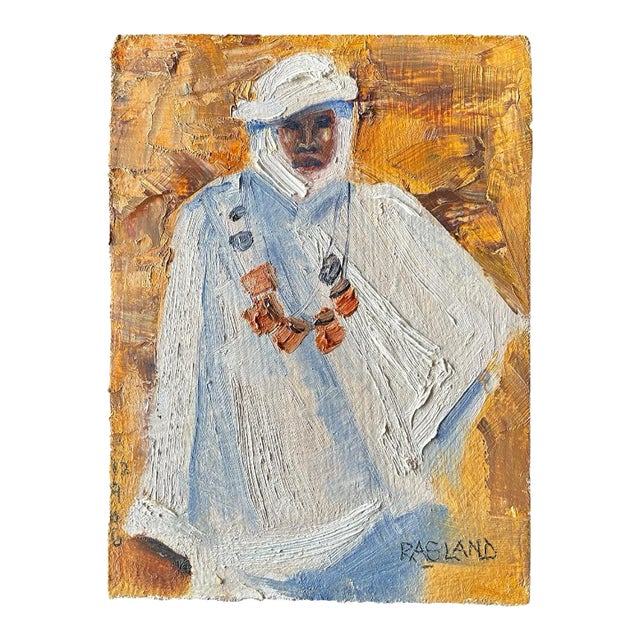 Bob Ragland Signed Oil on Board Portrait From the “Sudan Series,” 2006 For Sale