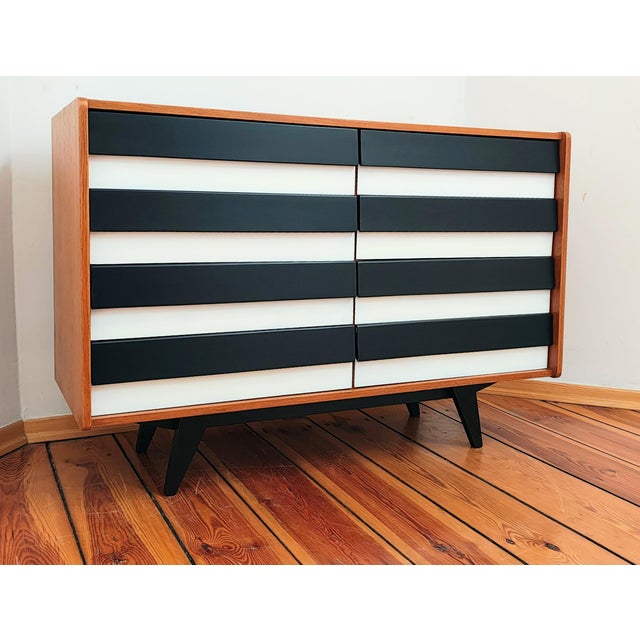 Brown Czechoslovakian Chest of Drawers by Jiří Jiroutek for Cesky Nabytek, 1960s For Sale - Image 8 of 14