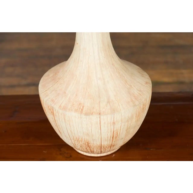 Late 20th Century Northern Thai Chiang Mai White Contemporary Vase from the Prem Collection For Sale - Image 9 of 13