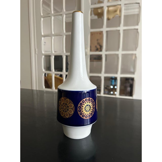Blue Porcelain Vase from Heinrich Bavaria, 1950s For Sale - Image 8 of 8
