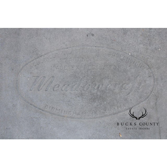 Meadowcraft Vintage Wrought Iron Outdoor Garden Sofa For Sale - Image 10 of 12