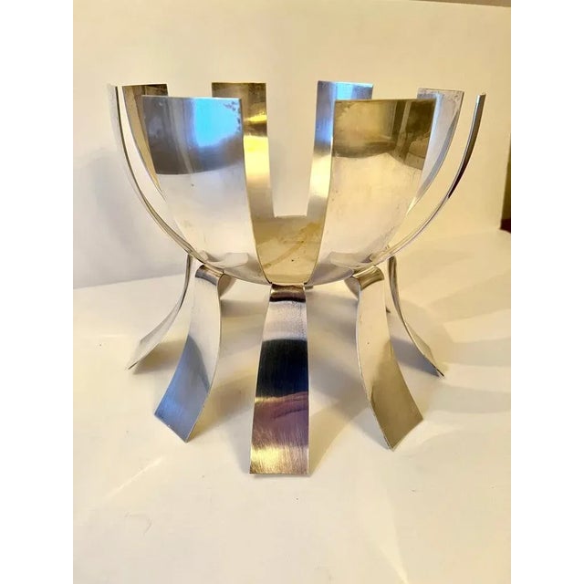 Metal Modern Silver Plate Fruit or Decorative Bowl For Sale - Image 7 of 13