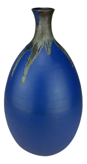 Large Blue Vase by Melitta Teubner for German Studio Ceramics, 1960s