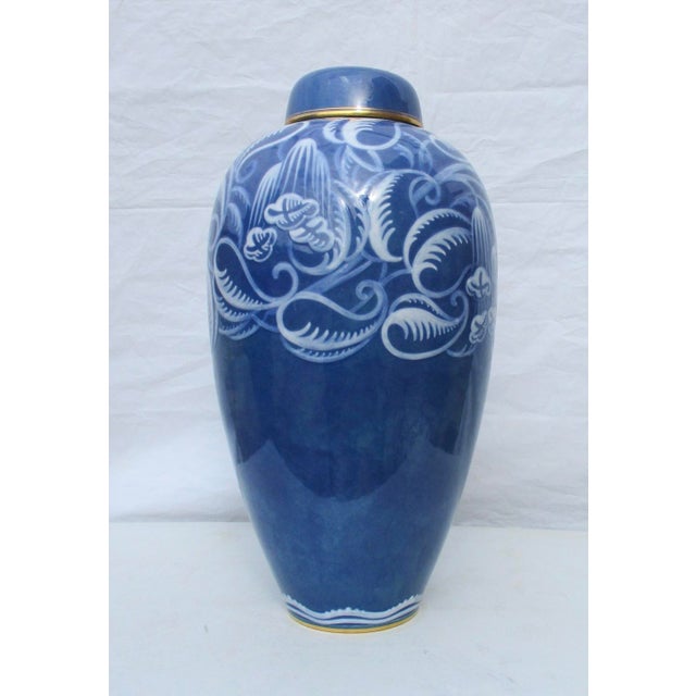Art Deco Art Deco Sevres Porcelain Large GingerJar Signed by Artist Leduc 1920s For Sale - Image 3 of 11