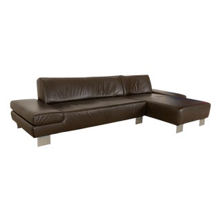Taboo Leather Corner Sofa by Willi Schillig For Sale