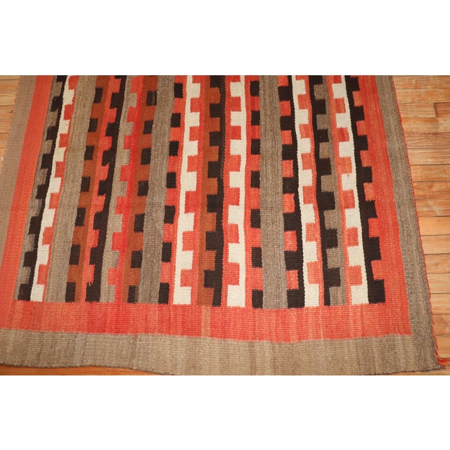 Early 20th Century Zabihi Collection American Navajo Square Tribal Rug - 4'5" x 4'9" For Sale - Image 11 of 11