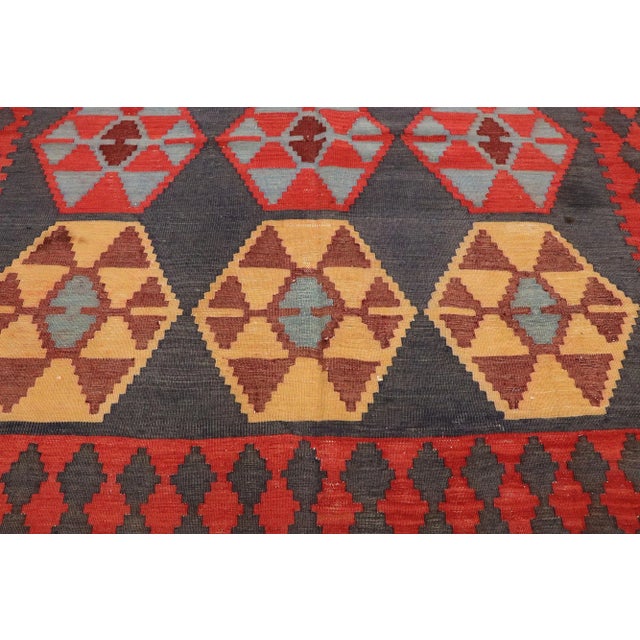 Vintage Persian Shiraz Kilim Rug - 04'06 X 10'06 For Sale - Image 4 of 8