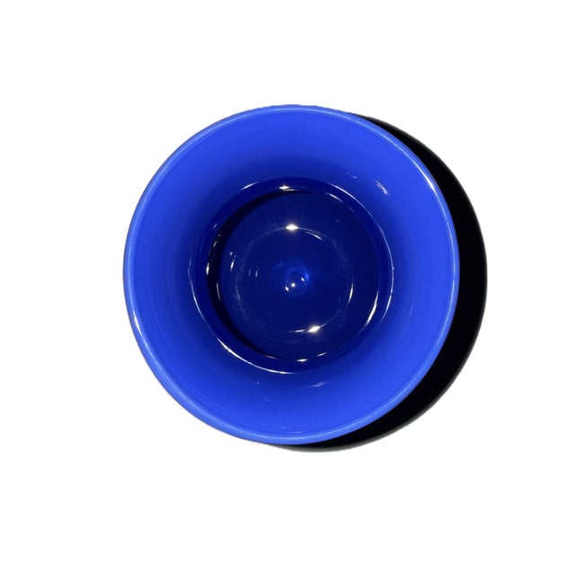 1980s 1983 Venini Cinesi Cobalt Blue Murano Glass Vase by Carlo Scarpa, Made in Italy For Sale - Image 5 of 8