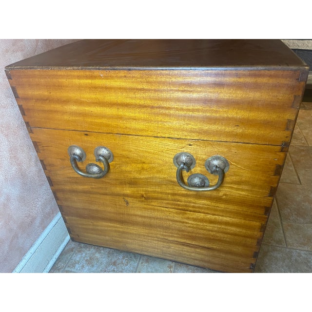 Chinese Circa 1875 Chinese Camphor Chest Featuring Solid Brass Hardware. For Sale - Image 3 of 12