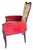 Red Pair of Grosfeld House Hollywood Regency Red Velvet Arm Chairs For Sale - Image 8 of 12
